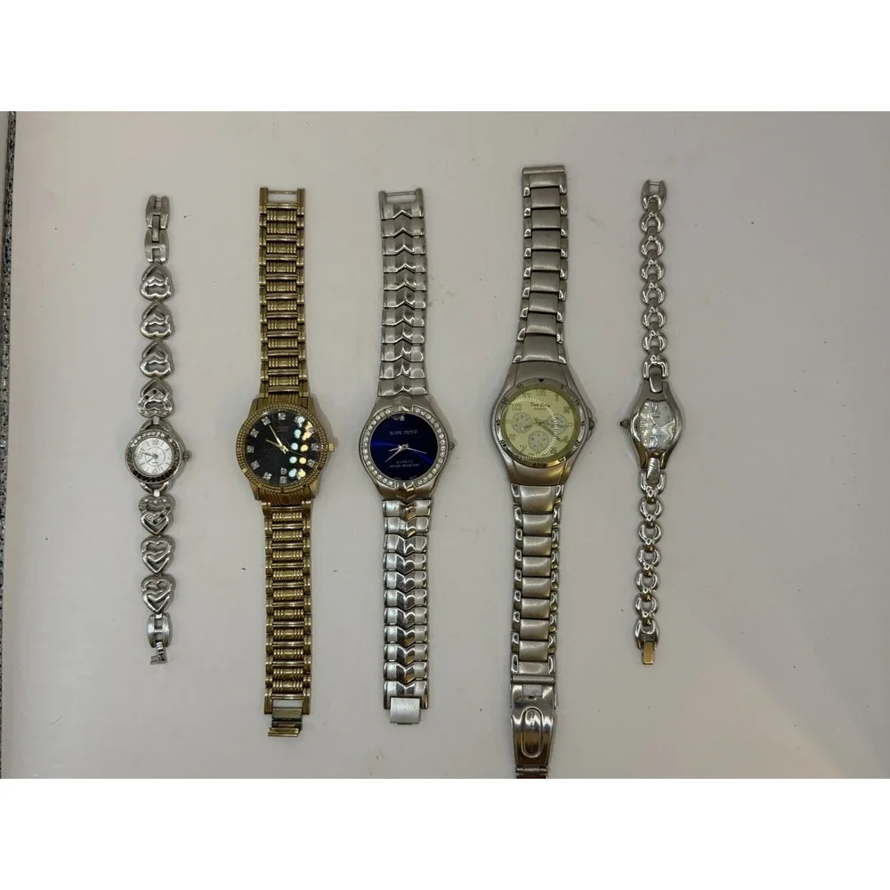 Lot of 6 Mixed Quartz Watches – Citizen, Alan Fried, Fred Belay‎ – Parts/Repair